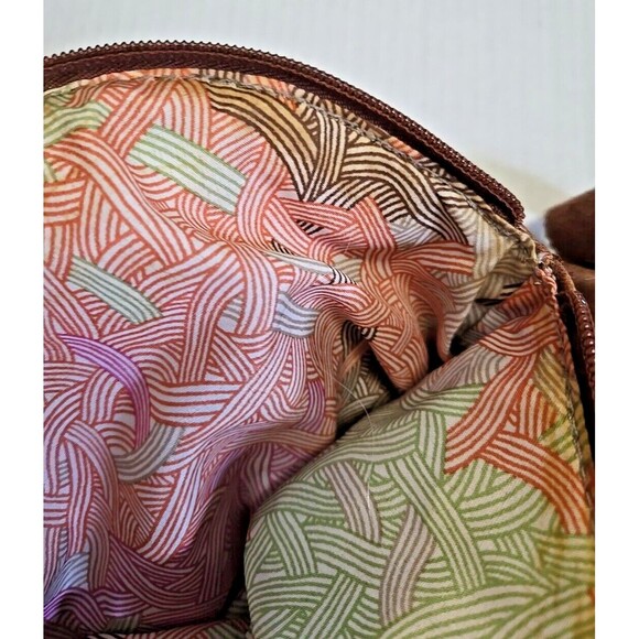 The Sak Genuine Leather Bag Crossbody Embroidered Adjustable Strap Foldover - Picture 9 of 16